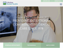 Tablet Screenshot of lifetimedentalhealth.com